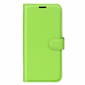 Custodia in pelle Xiaomi Redmi 10A Classico Effetto Pelle Litchi