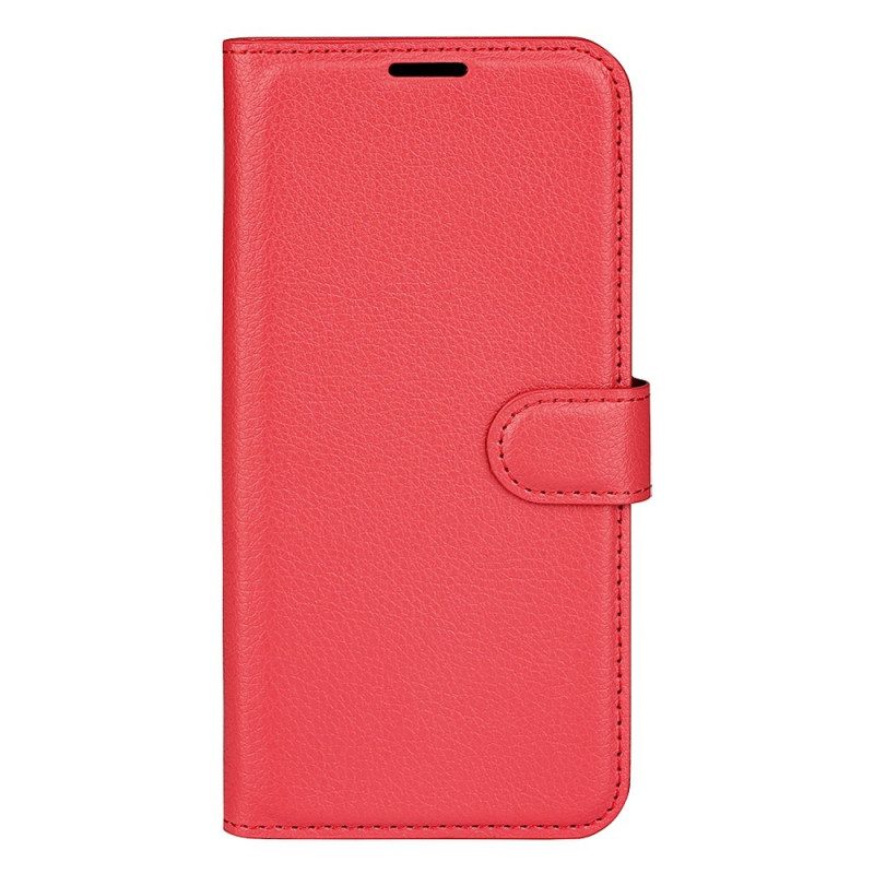 Custodia in pelle Xiaomi Redmi 10A Classico Effetto Pelle Litchi