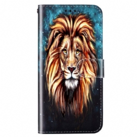 Custodia in pelle Xiaomi Redmi 10A Cordino Leone