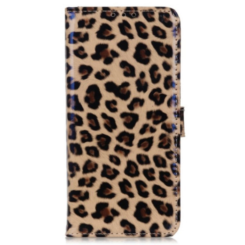 Custodia in pelle Xiaomi Redmi 10A Effetto Pelle Di Leopardo