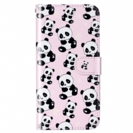 Custodia in pelle Xiaomi Redmi 10A Panda Strappy