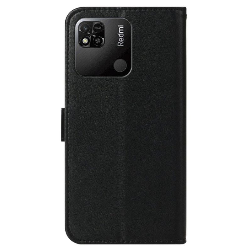 Custodia in pelle Xiaomi Redmi 10A Stile Aziendale Strappy