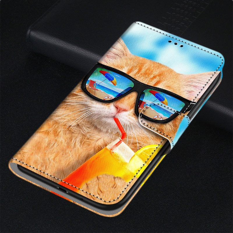 Folio Cover Xiaomi Redmi 10A Albero Gatto Relax