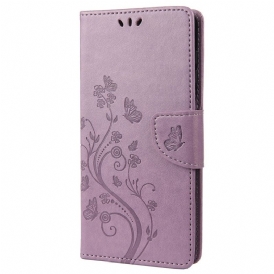 Folio Cover Xiaomi Redmi 10A Cinturino Farfalle E Fiori