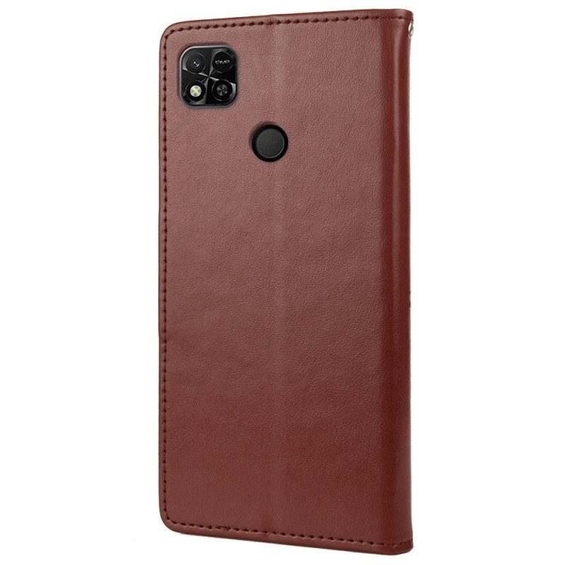 Folio Cover Xiaomi Redmi 10A Cinturino Farfalle E Fiori