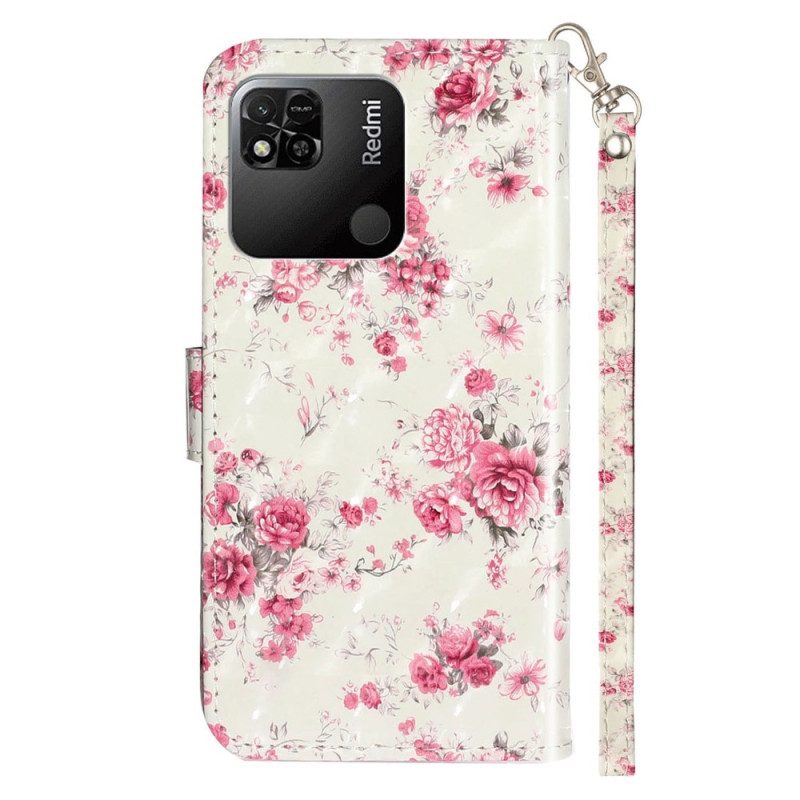 Folio Cover Xiaomi Redmi 10A Cinturino Liberty Fiori