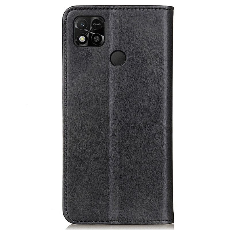 Folio Cover Xiaomi Redmi 10A Custodia in pelle Pelle Crosta Eleganza