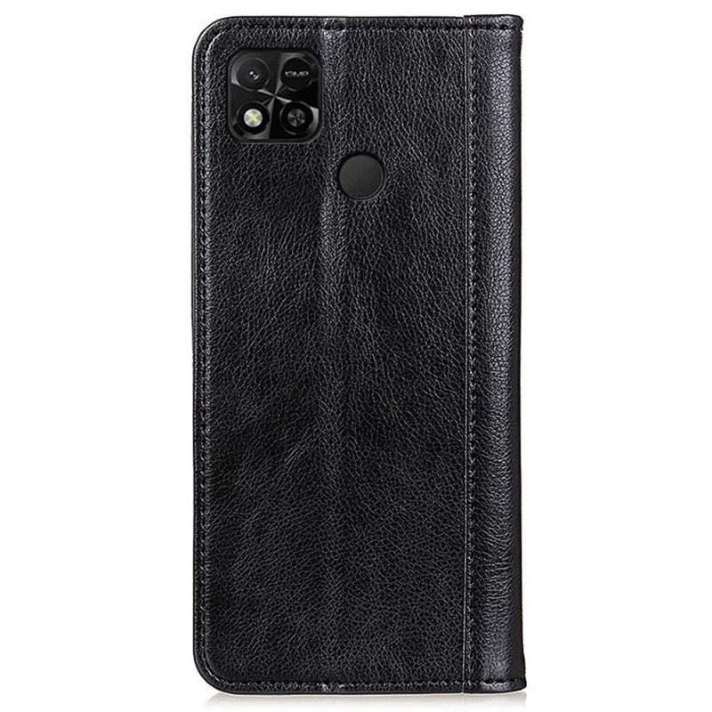 Folio Cover Xiaomi Redmi 10A Custodia in pelle Pelle Crosta Versione Colorata