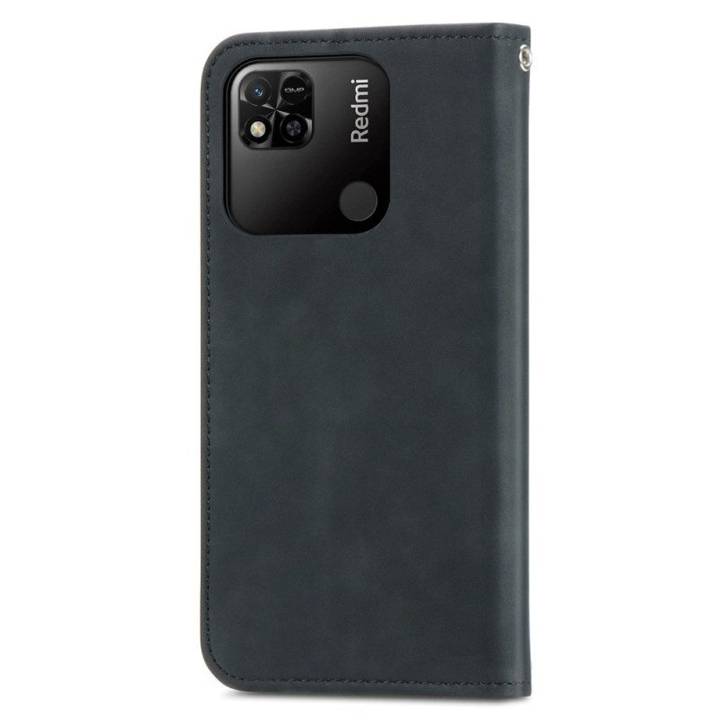 Folio Cover Xiaomi Redmi 10A Custodia in pelle Serie D'epoca