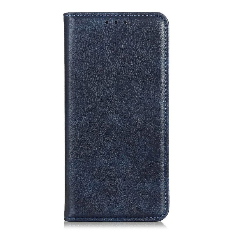 Folio Cover Xiaomi Redmi 10A Custodia in pelle Trama Di Cuoio Spaccato Di Litchi