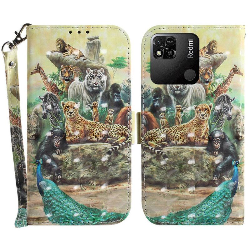 Folio Cover Xiaomi Redmi 10A Perizoma Safari Animali