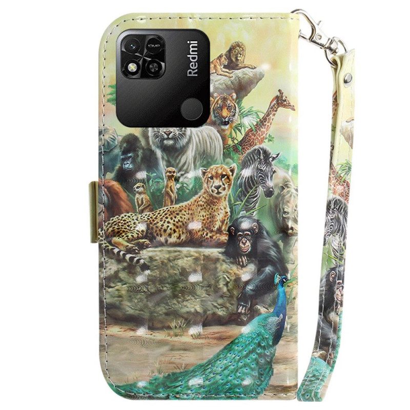 Folio Cover Xiaomi Redmi 10A Perizoma Safari Animali