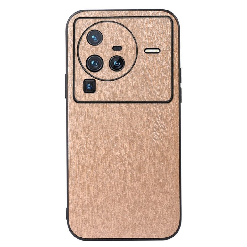 Cover Vivo X80 Pro Ecopelle Effetto Legno