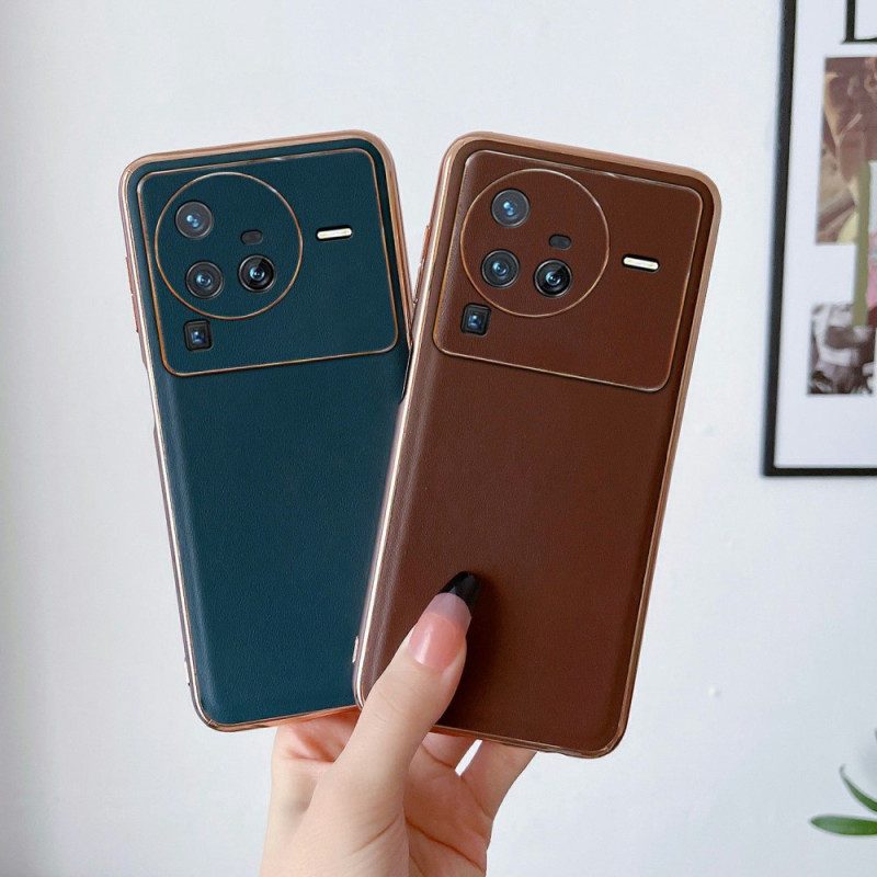 Cover Vivo X80 Pro Eleganza In Vera Pelle