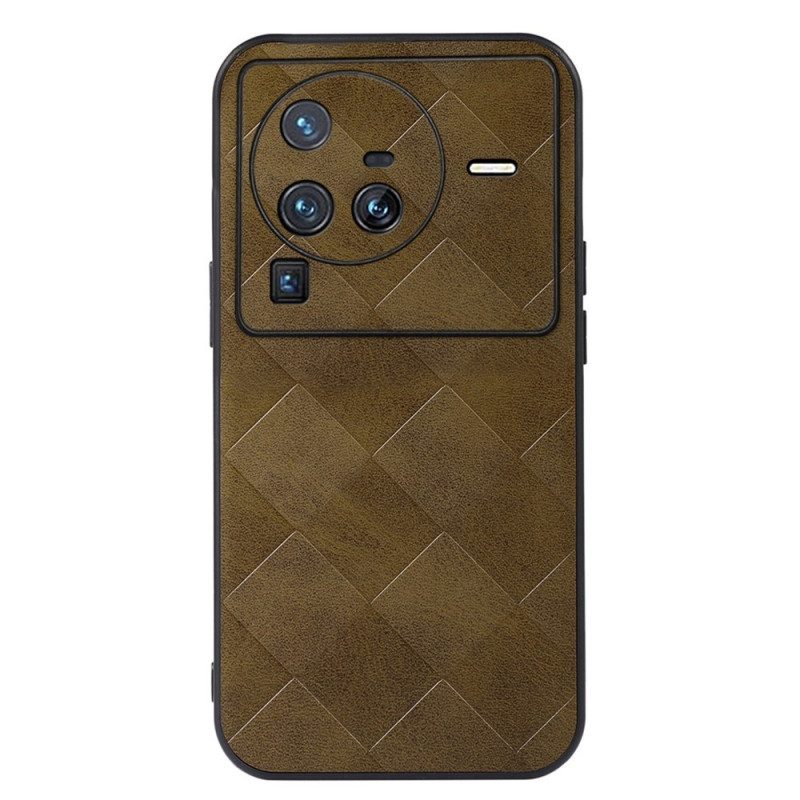 Cover Vivo X80 Pro Stile Intrecciato