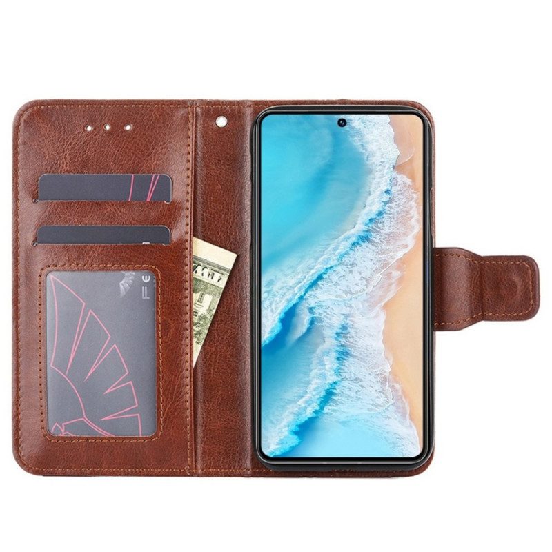 Folio Cover Vivo X80 Pro Stile Vintage In Pelle