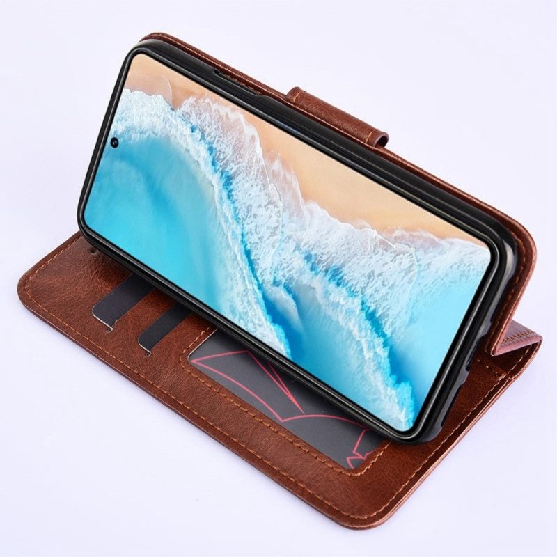 Folio Cover Vivo X80 Pro Stile Vintage In Pelle