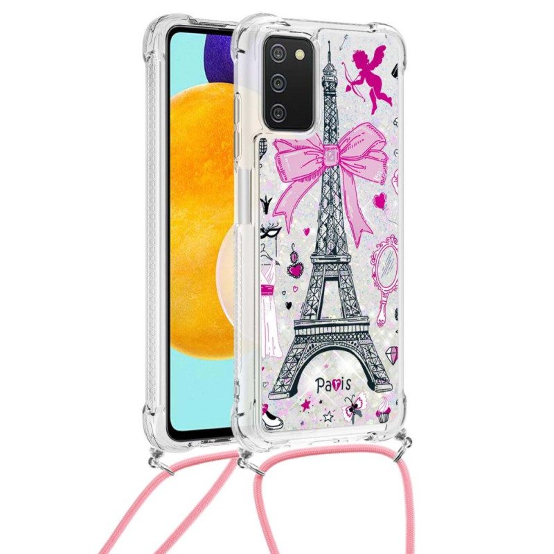 Cover Samsung Galaxy A03s Al Cordone Della Torre Eiffel