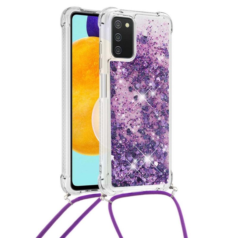 Cover Samsung Galaxy A03s Paillettes Con Coulisse