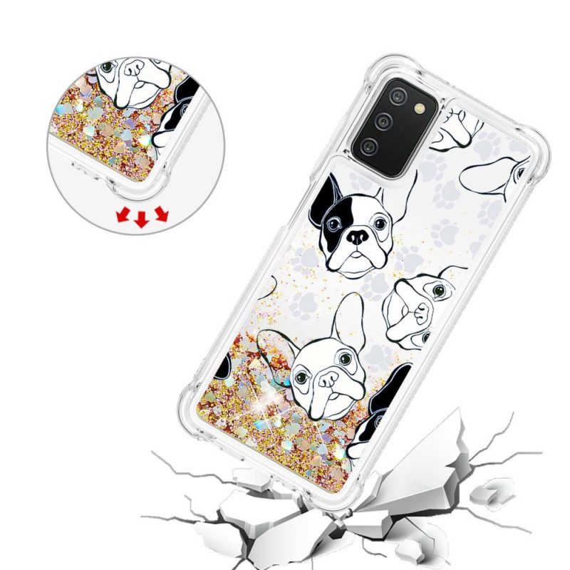 Cover Samsung Galaxy A03s Signor Cane Paillettes