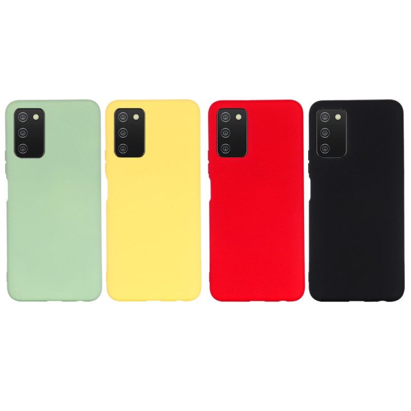 Cover Samsung Galaxy A03s Silicone Liquido Con Cordino