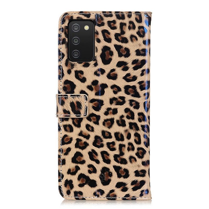 Custodia A Portafoglio Samsung Galaxy A03s Leopardo