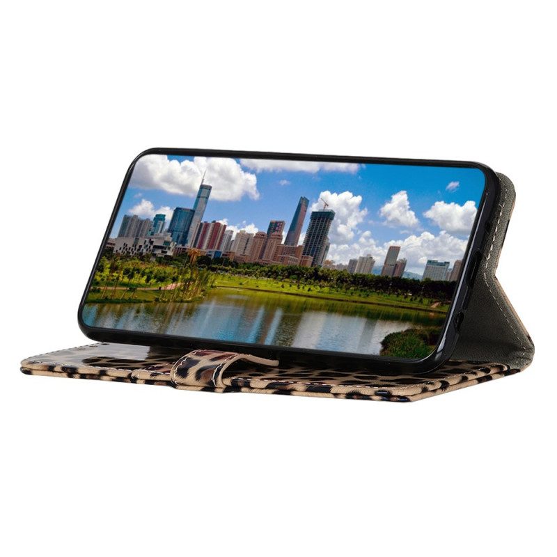 Custodia A Portafoglio Samsung Galaxy A03s Leopardo