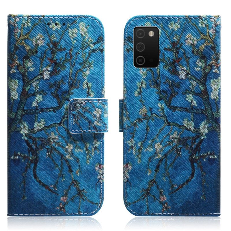 Custodia in pelle Samsung Galaxy A03s Ramo Di Un Albero In Fiore