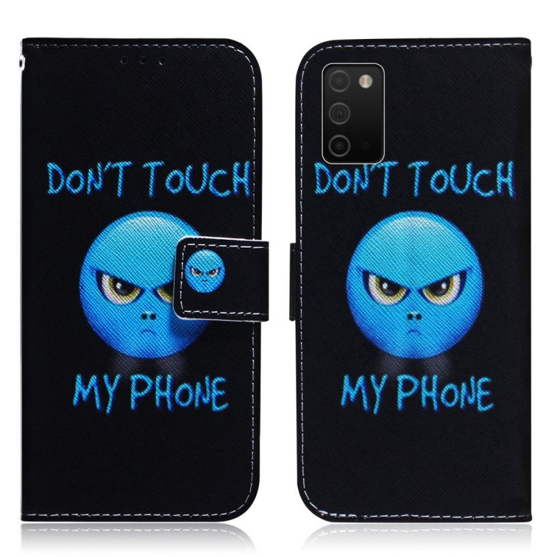 Custodia in pelle Samsung Galaxy A03s Telefono Emoji