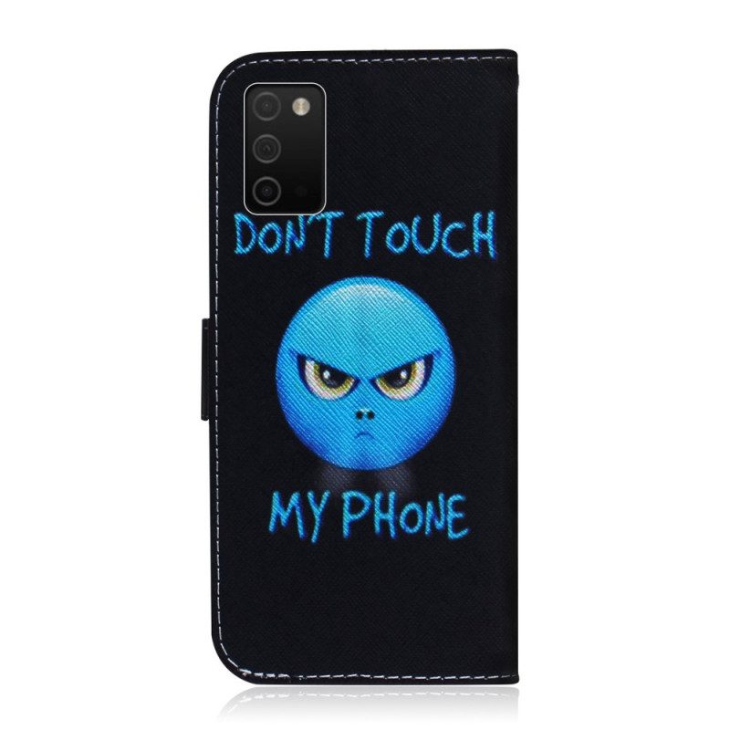 Custodia in pelle Samsung Galaxy A03s Telefono Emoji