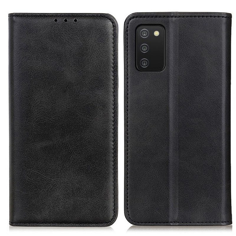 Folio Cover Samsung Galaxy A03s Custodia in pelle Pelle Crosta Eleganza