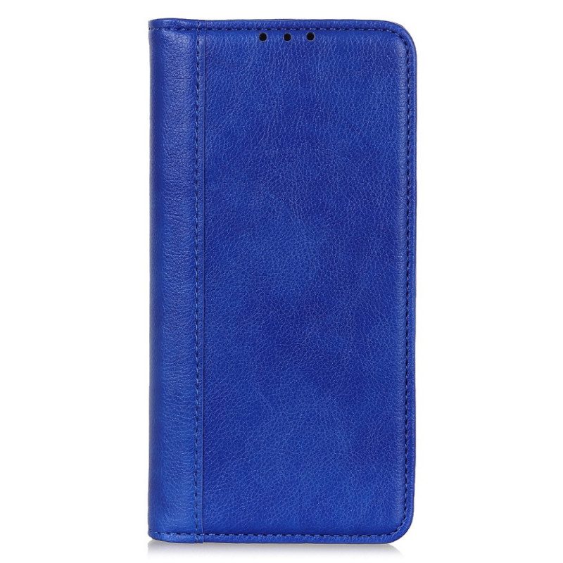 Folio Cover Samsung Galaxy A03s Custodia in pelle Litchi Business Crosta Di Cuoio