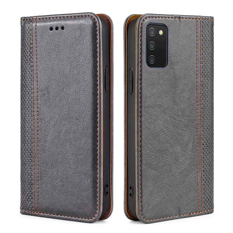 Folio Cover Samsung Galaxy A03s Custodia in pelle Stile Vintage In Pelle