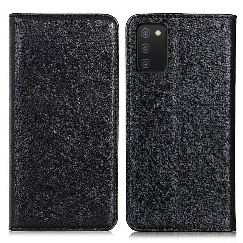 Folio Cover Samsung Galaxy A03s Custodia in pelle Struttura In Pelle