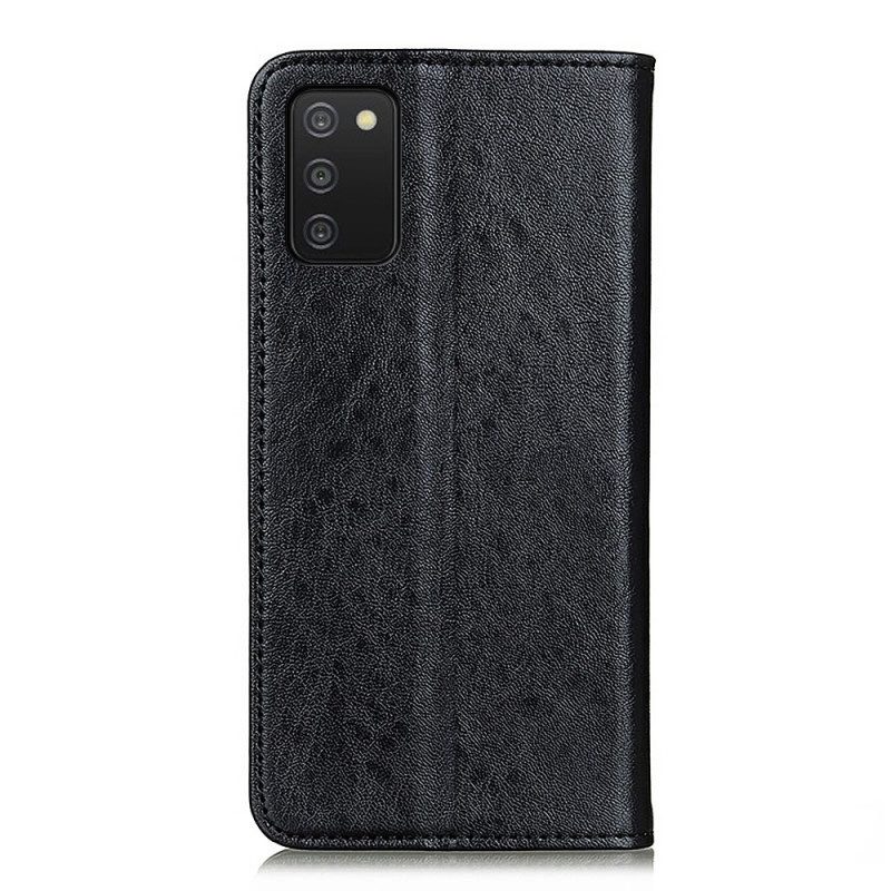 Folio Cover Samsung Galaxy A03s Custodia in pelle Struttura In Pelle