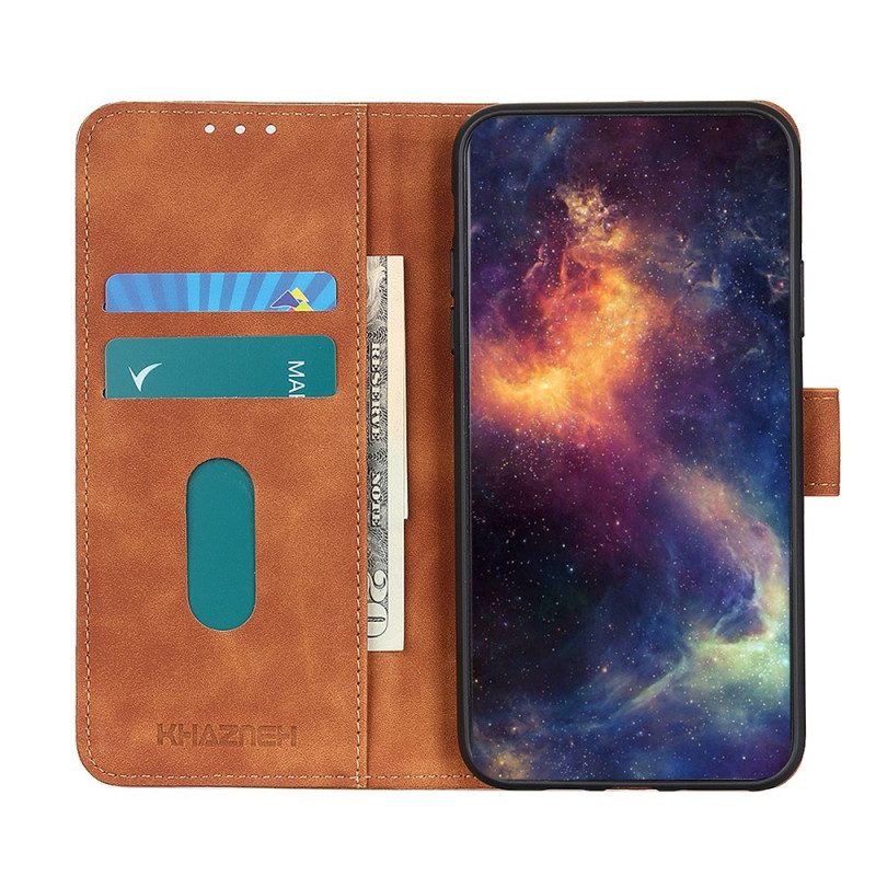 Folio Cover Samsung Galaxy A03s Khazneh Effetto Pelle Vintage