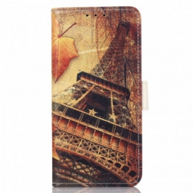 Folio Cover Samsung Galaxy A03s Torre Eiffel In Autunno