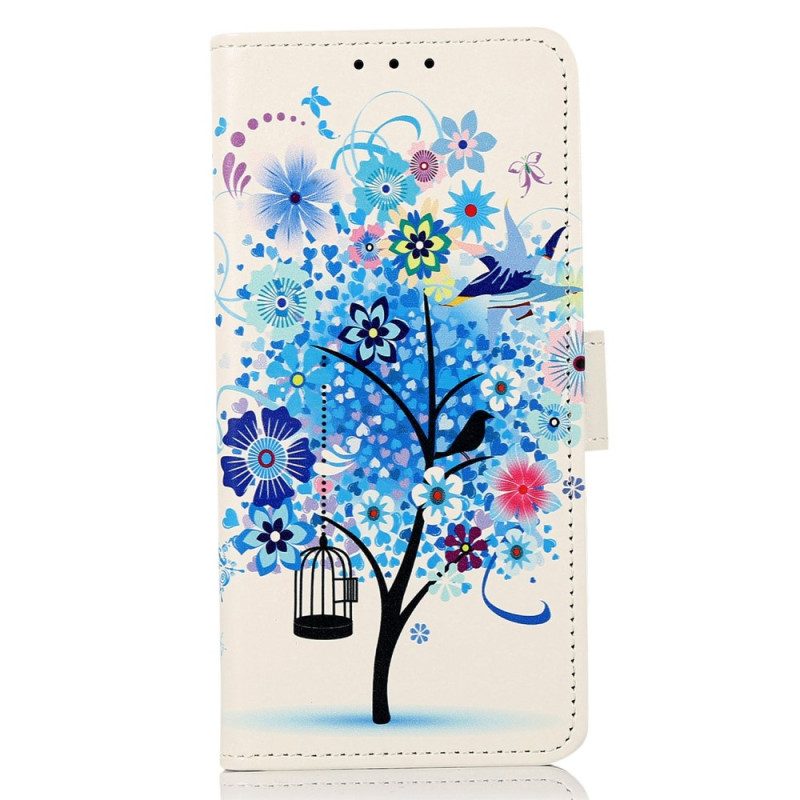 Custodia in pelle OnePlus 10T 5G Albero In Fiore