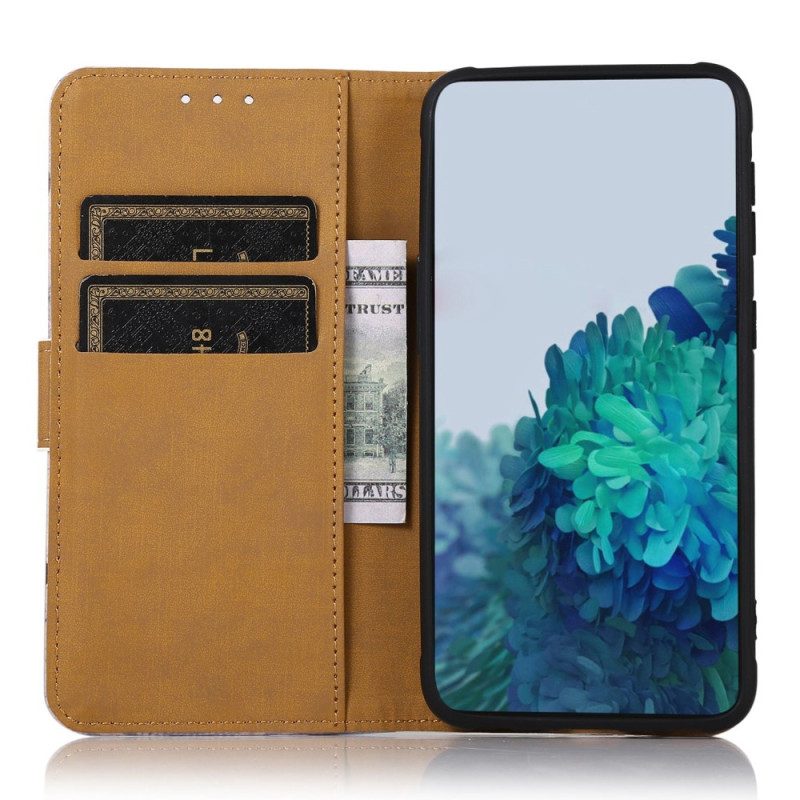 Custodia in pelle OnePlus 10T 5G Albero In Fiore