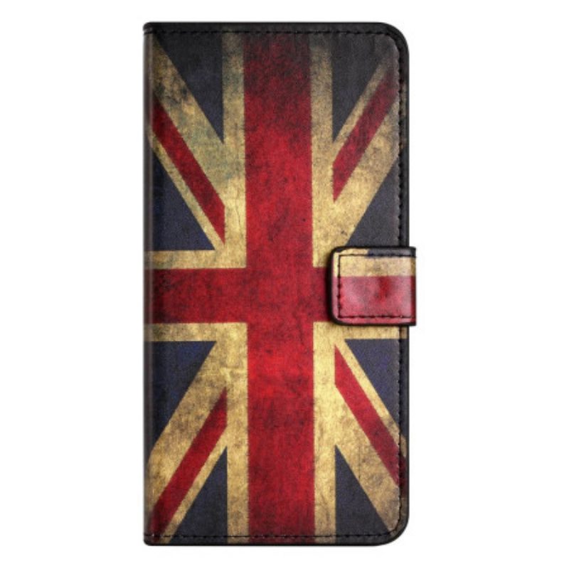 Custodia in pelle OnePlus 10T 5G Bandiera Inglese D'epoca