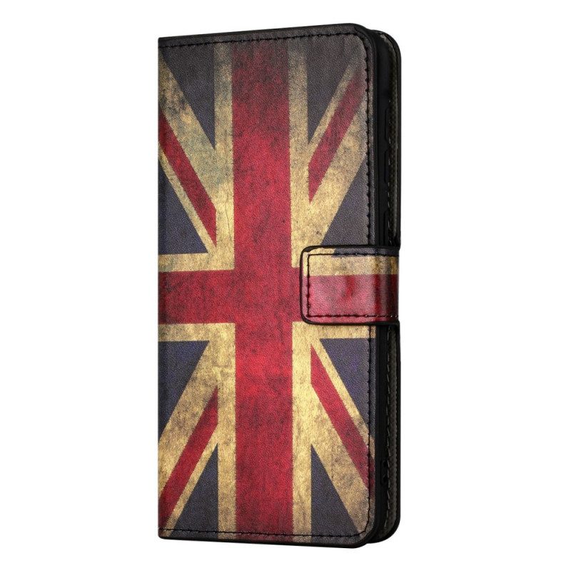 Custodia in pelle OnePlus 10T 5G Bandiera Inglese D'epoca