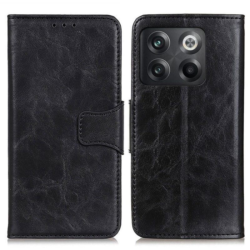 Custodia in pelle OnePlus 10T 5G Chiusura Reversibile In Pelle Crosta