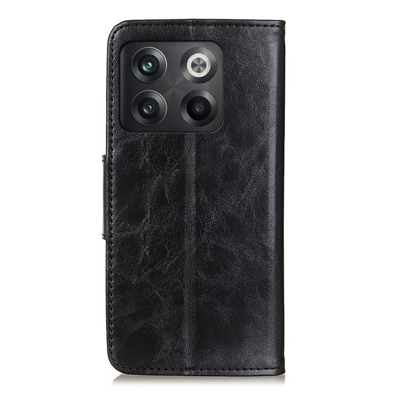 Custodia in pelle OnePlus 10T 5G Chiusura Reversibile In Pelle Crosta