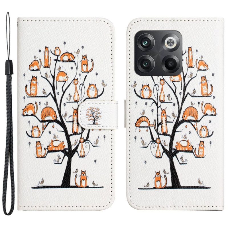 Folio Cover OnePlus 10T 5G Gatti Nell'albero Del Perizoma