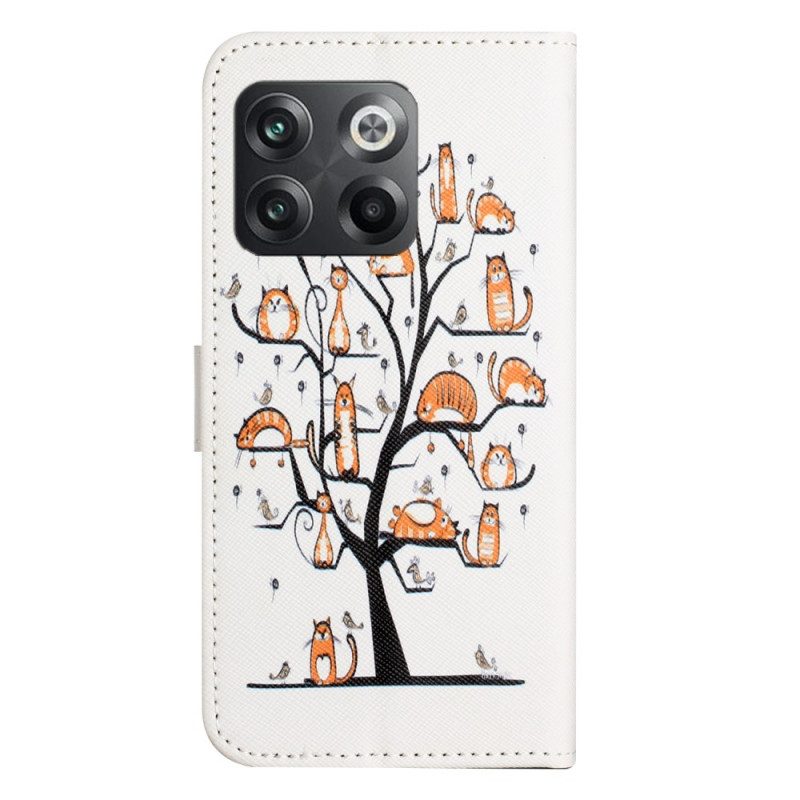 Folio Cover OnePlus 10T 5G Gatti Nell'albero Del Perizoma