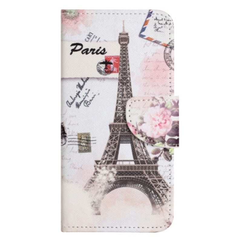 Folio Cover OnePlus 10T 5G Torre Eiffel D'epoca