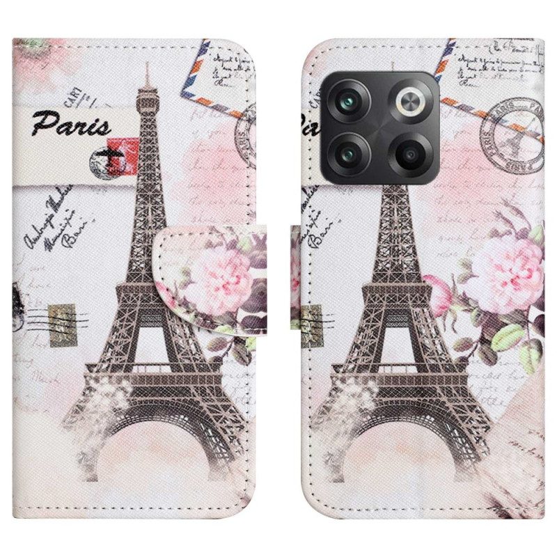 Folio Cover OnePlus 10T 5G Torre Eiffel D'epoca