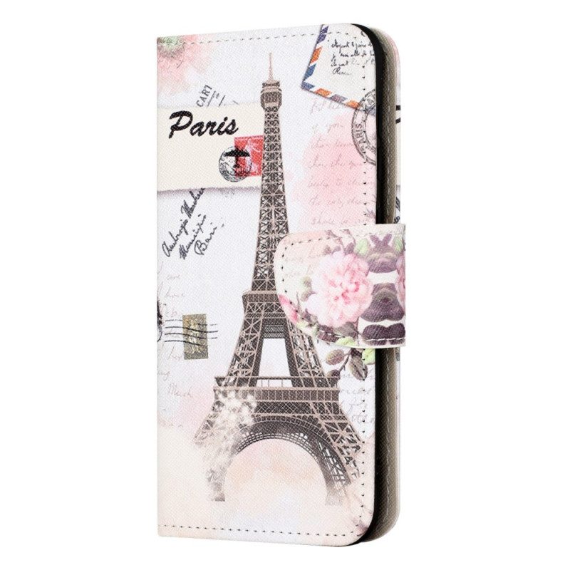 Folio Cover OnePlus 10T 5G Torre Eiffel D'epoca