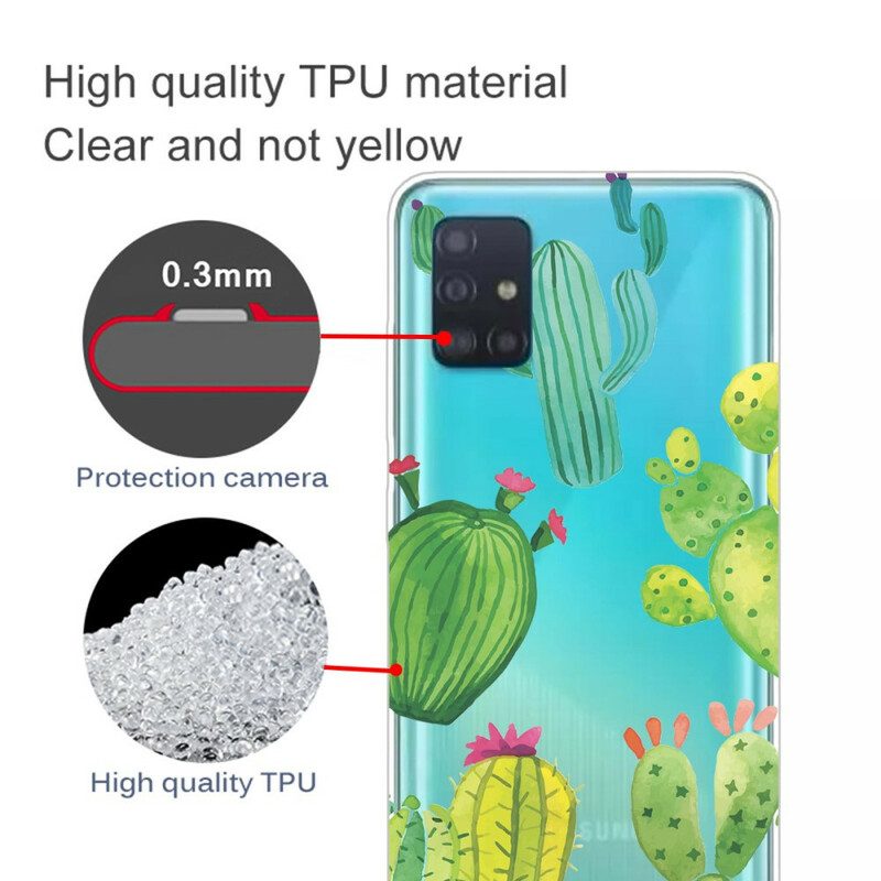 Cover Samsung Galaxy A31 Cactus Dell'acquerello