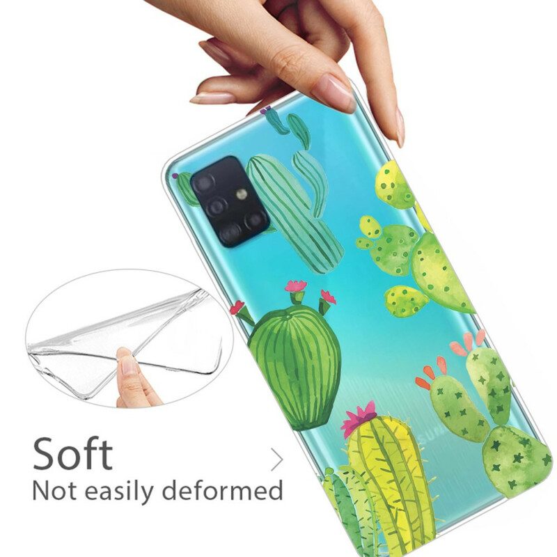 Cover Samsung Galaxy A31 Cactus Dell'acquerello